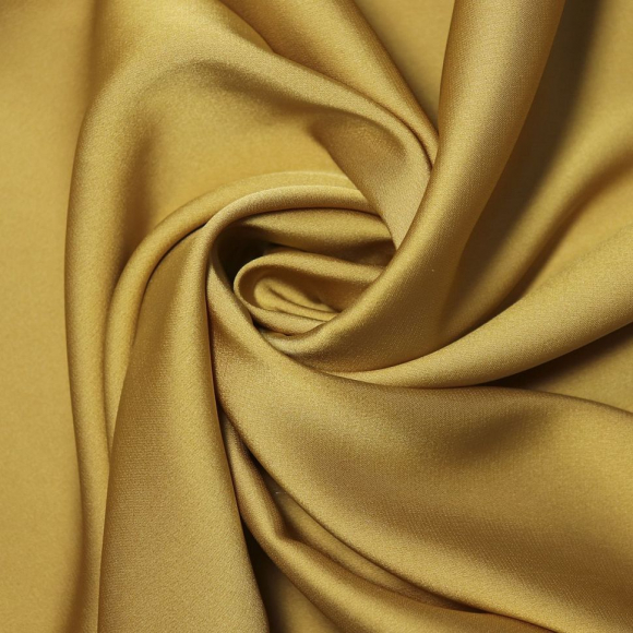 Ткань шелк Армани 90 г/м? 97% полиэстер, 3% спандекс шир.145 см арт.Р.11580.33 цв.33 горчичный уп.25м