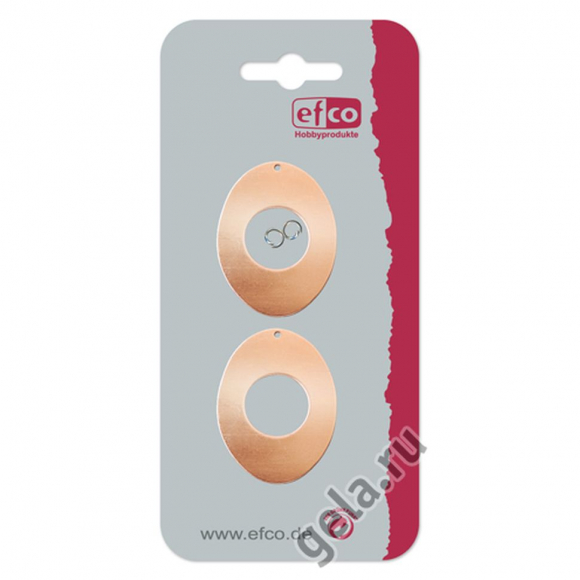 Подвеска "Овал", 1 отверстие, в комплекте 2 колечка