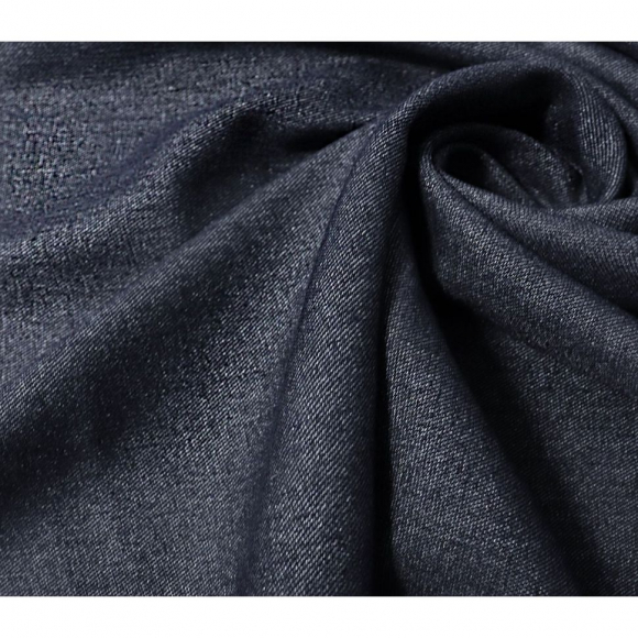 Ткань Джинс 213 г/м? 80% полиэстер, 15% вискоза, 5% спандекс шир.150 см арт.Р.11091.01 цв.01 синий уп.25м