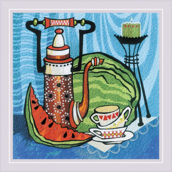 Набор для вышивания РИОЛИС арт.0086 РТ Сочный арбуз. Гладь 20х20 см