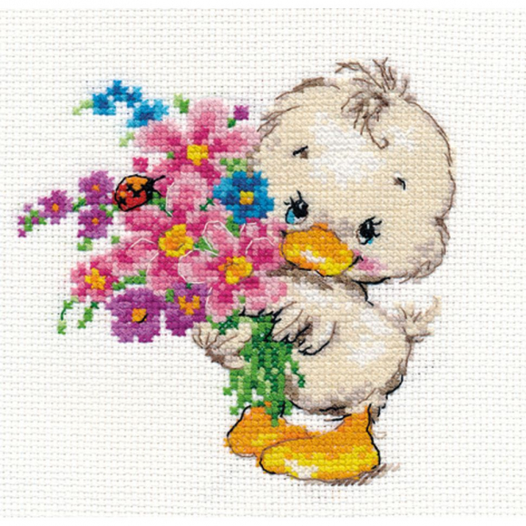 Набор для вышивания АЛИСА арт.0-130 Желаю счастья 12х12 см