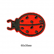 Термоаппликации вышитые арт.TBY.S36 Божья коровка 10 шт 6х3,5 см