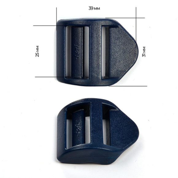 Пряжка регулятор трехщелевая силовая 25мм LS25А цв.темно-синий нагрузка 100 кг уп.100 шт Пряжка регулятор трехщелевая силовая 25мм LS25А цв.темно-синий нагрузка 100 кг уп.100 шт