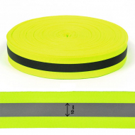 Стропа светоотражающая TBY отр.R200-280 шир.25мм арт.SV.ST25y цв.неон-лимон уп.50м