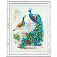 Набор для вышивания ЧУДЕСНАЯ ИГЛА арт.130-001 Павлины 30х40 см