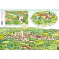 41056_Бумага рисовая "Тосканская деревня"