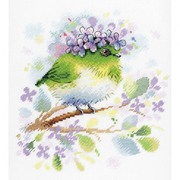 Набор для вышивания МП СТУДИЯ арт.А-013 На ветке сирени 20х20 см Набор для вышивания МП СТУДИЯ арт.А-013 На ветке сирени 20х20 см