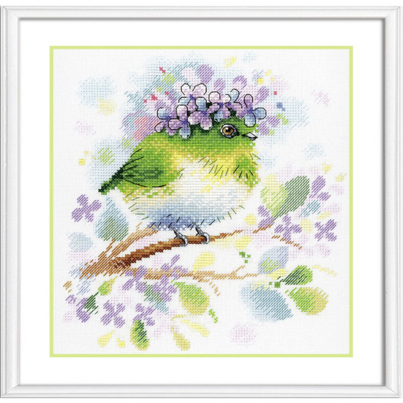 Набор для вышивания МП СТУДИЯ арт.А-013 На ветке сирени 20х20 см Набор для вышивания МП СТУДИЯ арт.А-013 На ветке сирени 20х20 см