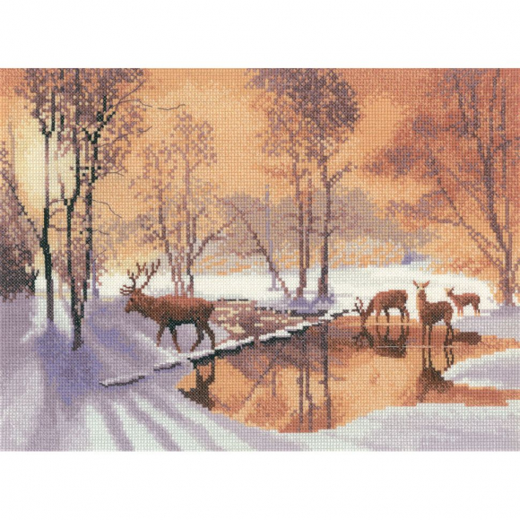 Набор для вышивания HERITAGE арт.JCSN1085E Через ручей 31х23 см