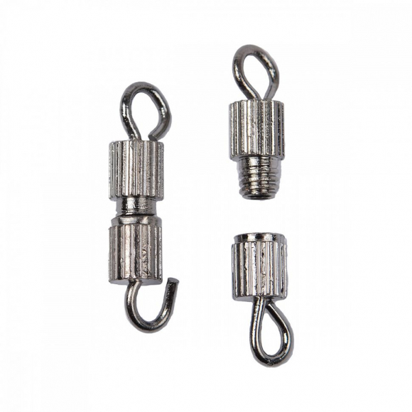 Замок винтовой MAGIC 4 HOBBY для бус  арт.MH.11191-3 цв.черный никель 8х3мм уп.50шт