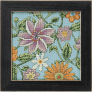 Набор для вышивания бисером MILL HILL Голубые цветы 2 19,6х19,6 см