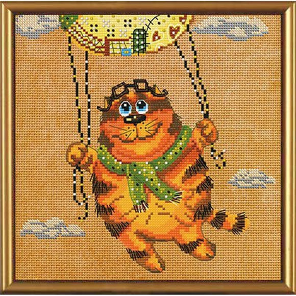 Набор для вышивания бисером НОВА СЛОБОДА арт.ННД5544 На воздушном шаре 20х20 см