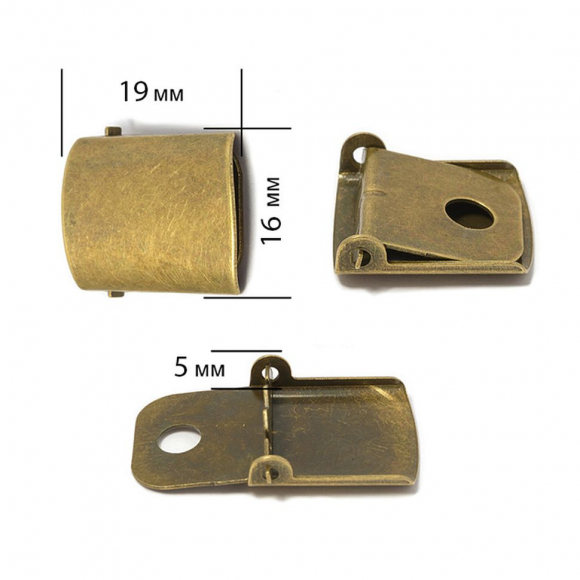 Застежка для бейсболки металлическая арт.TBY-162019-4 разм.16мм цв.антик уп.20шт Застежка для бейсболки металлическая арт.TBY-162019-4 разм.16мм цв.антик уп.20шт
