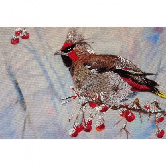 Набор для вышивания PANNA Живая картина арт. JK-2028 Свиристель 17х11,5 см