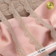 Кружево-стрейч KRUZHEVO арт.TBY.8031 шир.15мм цв.S185 серебристый пион уп.50м