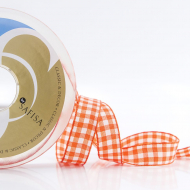 20191_Лента с рисунком клетка SAFISA, 16(18) мм, 25 м, цвет 61, оранжевый