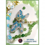 Набор для вышивания хрустальными бусинами ОБРАЗА В КАМЕНЬЯХ арт. 77-Б-27 Брошь Стрекоза Бриз 8х6см Набор для вышивания хрустальными бусинами ОБРАЗА В КАМЕНЬЯХ арт. 77-Б-27 Брошь Стрекоза Бриз 8х6см