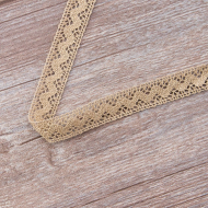 Мерсеризованное хлопковое кружево, 16 мм, цвет серо-бежевый