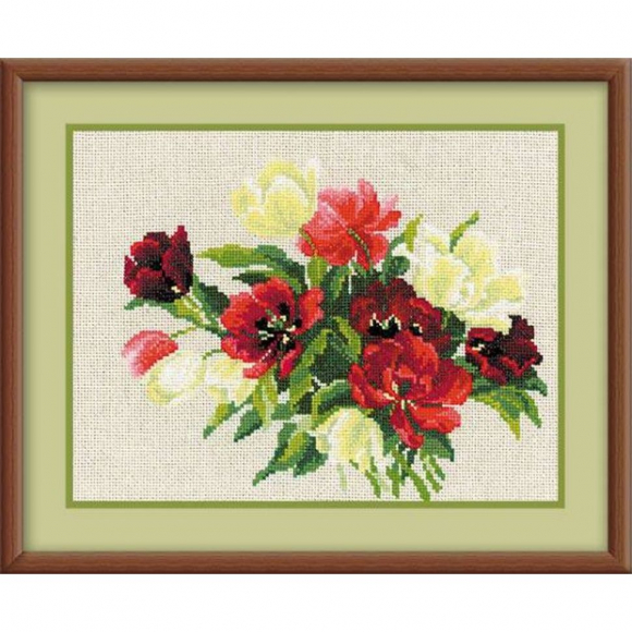 Набор для вышивания РИОЛИС арт.1065 Тюльпаны 30х24 см Набор для вышивания РИОЛИС арт.1065 Тюльпаны 30х24 см