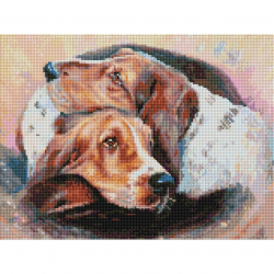 Набор Белоснежка для изготовления картин со стразами на подрамнике арт.БЛ.517-ST-S Инь-ян 30х40 см