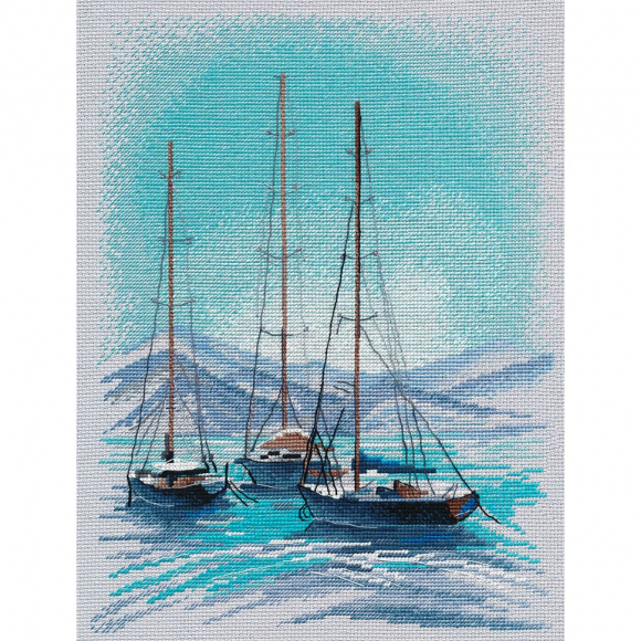 Набор для вышивания ОВЕН арт. 1508 Лазурная бухта 20х27 см
