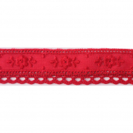 93244_Шитьё с мерсеризованным кружевом, 20 мм, цвет бордово-красный
