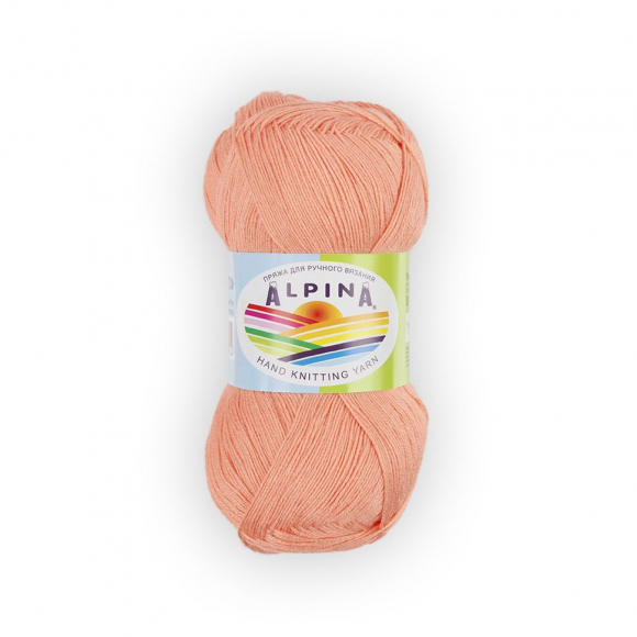 Пряжа ALPINA VIVEN (100% бамбук) 10х50г/405м цв.24 персиковый