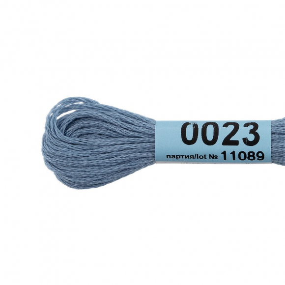 Нитки для вышивания Gamma мулине (0001-0206) 100% хлопок 24 x 8 м цв.0023 голубой Нитки для вышивания Gamma мулине (0001-0206) 100% хлопок 24 x 8 м цв.0023 голубой