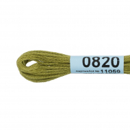 Нитки для вышивания Gamma мулине (0820-3070) 100% хлопок 24 x 8 м цв.0820 хаки