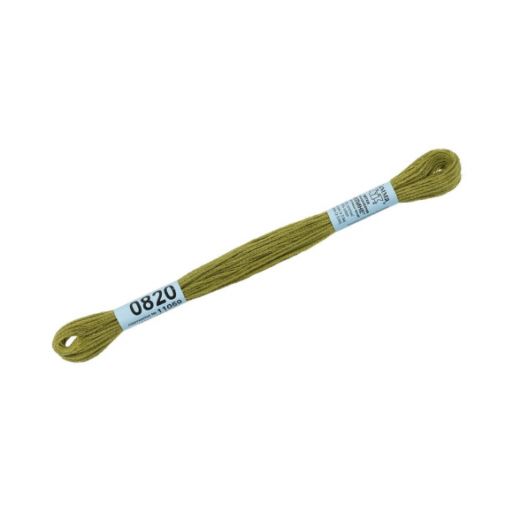 Нитки для вышивания Gamma мулине (0820-3070) 100% хлопок 24 x 8 м цв.0820 хаки