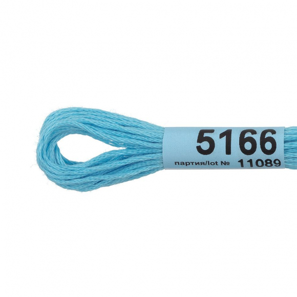 Нитки для вышивания Gamma мулине (3173-6115) 100% хлопок 24 x 8 м цв.5166 голубой