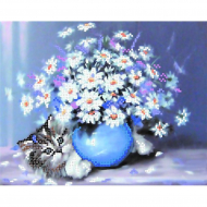 Рисунок на шелке МАТРЕНИН ПОСАД арт.28х34 - 4028 Котенок