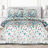 Ткань перкаль Бергамо 110г/м? 100% хлопок шир.220см арт.ТВО-15407-1 цв.бел/разноцветный рул.33м