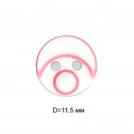 Пуговицы полиэстер CY 3235 цв.розовый 18L-11мм, 2 прокола, 1 000 шт