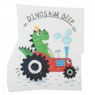 Термотрансфер арт.TBY.1241 Динозавр в тракторе 12х10см, уп.10шт