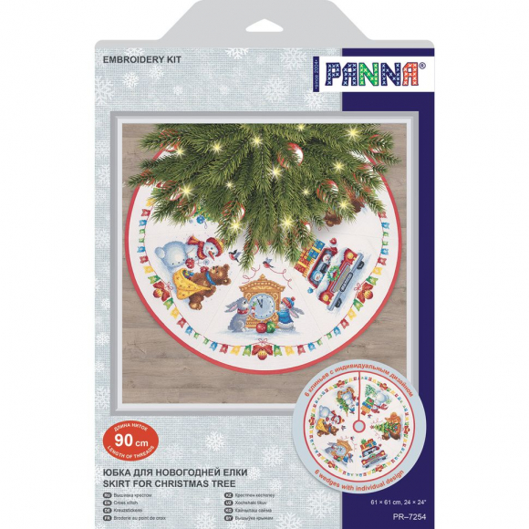 Набор для вышивания PANNA арт. PR-7254 Юбка для новогодней ёлки 61x61 см
