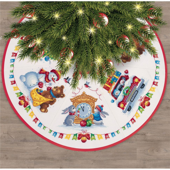 Набор для вышивания PANNA арт. PR-7254 Юбка для новогодней ёлки 61x61 см