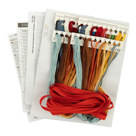 Набор для вышивания PANNA арт. PR-7254 Юбка для новогодней ёлки 61x61 см