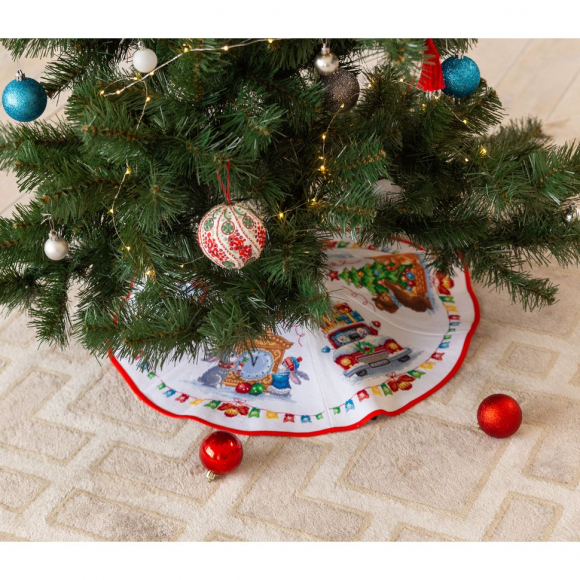 Набор для вышивания PANNA арт. PR-7254 Юбка для новогодней ёлки 61x61 см