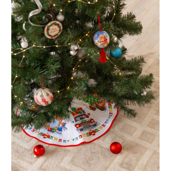 Набор для вышивания PANNA арт. PR-7254 Юбка для новогодней ёлки 61x61 см