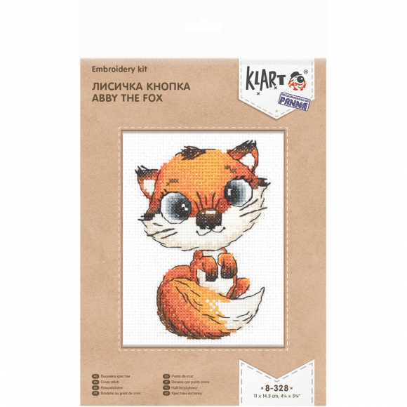 Набор для вышивания KLART арт. 8-328 Лисичка Кнопка 11х14,5 см