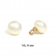 Пуговицы пластик TBY.A1008 цв.003 молочный 14L-9мм, на ножке, 50 шт