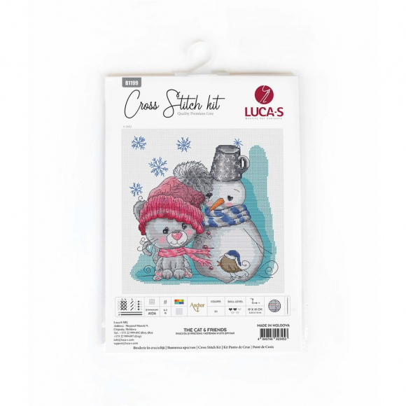 Набор для вышивания LUCA-S арт. B1199 Котенок и друзья 19х18 см