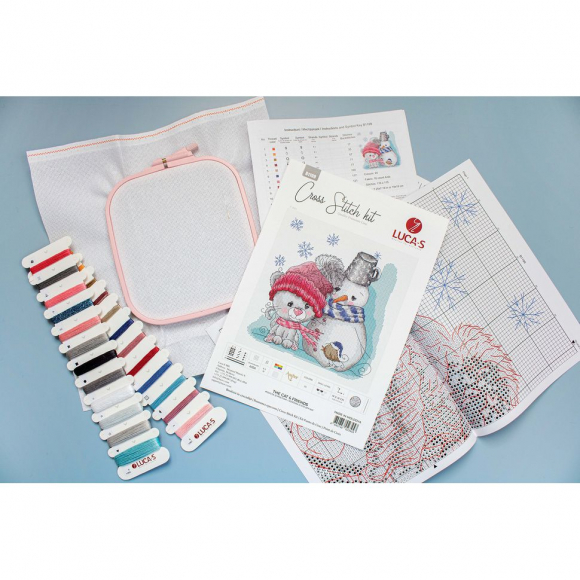 Набор для вышивания LUCA-S арт. B1199 Котенок и друзья 19х18 см