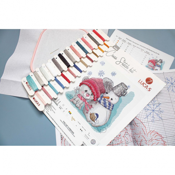 Набор для вышивания LUCA-S арт. B1199 Котенок и друзья 19х18 см