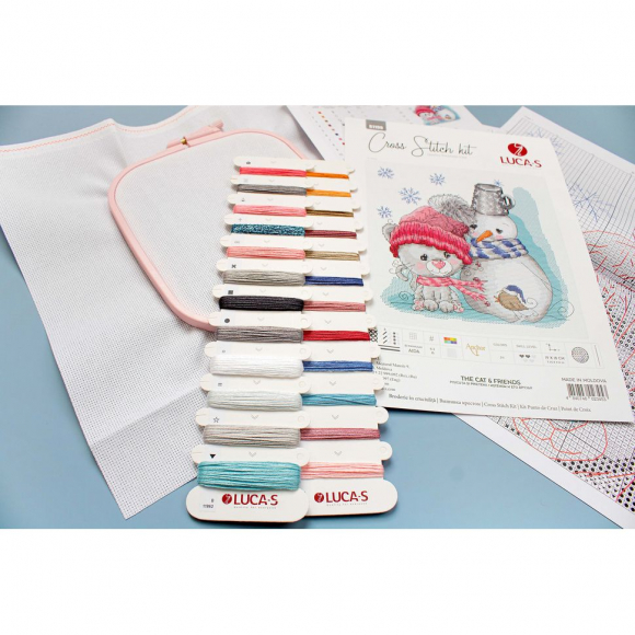 Набор для вышивания LUCA-S арт. B1199 Котенок и друзья 19х18 см