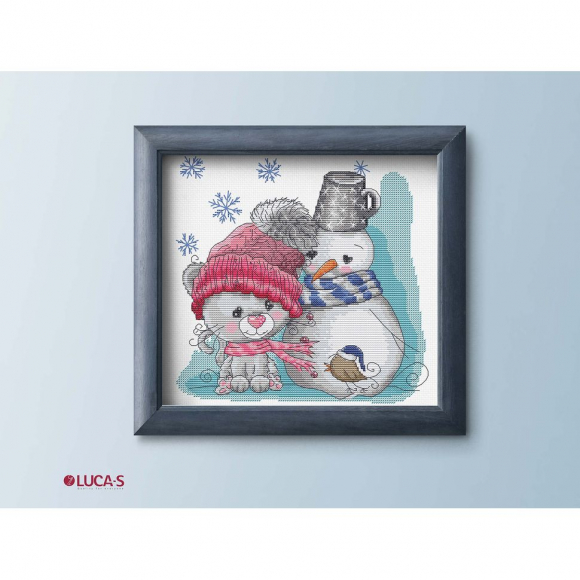 Набор для вышивания LUCA-S арт. B1199 Котенок и друзья 19х18 см