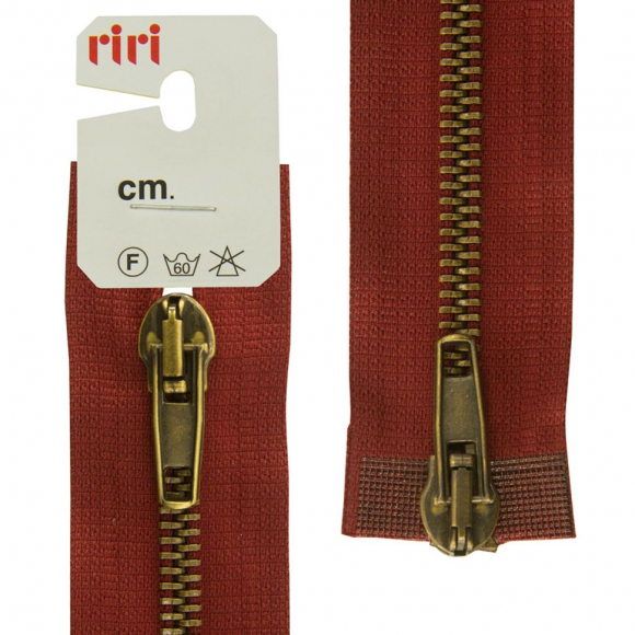 39217_Молния металл разъёмная, 2 замка, AT, 5 мм, 75 см, цвет тесьмы 2411, бордовый