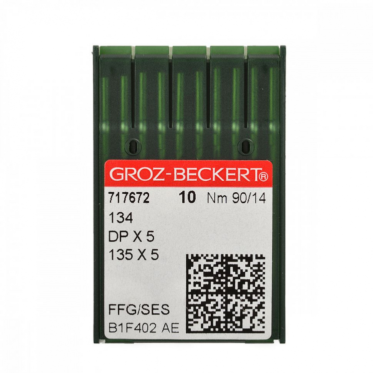 Игла для промышленных швейных машин Groz-Beckert 134/DPX5/135X5 FFG  №90 уп.10 игл, арт.717672