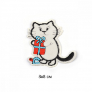 Термоаппликации арт.TBY.2287 Кот 8х8см, уп.10шт